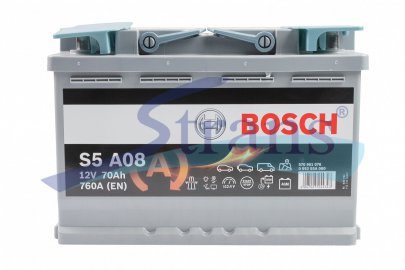 Акумулятор Bosch Agm 12V 70Ah 760A R+ S5 A08 278*175*190Mm